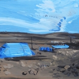 Blue Tent, Oil on canvas, 41x51cm- 2015-min