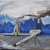 Mountain Locked, Oil on canvas, 80x90cm- 2015-min