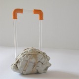 TA Frame Landscape 17x12x7cm Clay rubber band and straw 2018