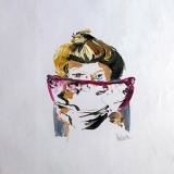 Katharine, oil on coated paper, 23x28cm -2014