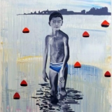 Boy in Lake, Acrylic and oil on canvas, 157x107cm - 2008