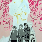 Three Children with Snowman, Oil on canvas, 76x61cm - 2008