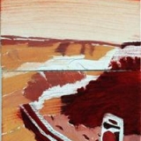 Landscape with Bridge, Oil on canvas (diptych), 30x15cm - 2008