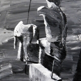 Strong Man With Horse -Remnants, oil on canvas, 41x41cm - 2013