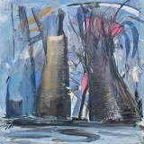 TA Floating Forest 95x95cm Oil on canvas 2023