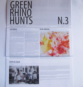 Green Rhino Hunts, A publication by The Running Horse Contemporary Art Space, Coup de Ceur. September-December, 2011, Issue no.3